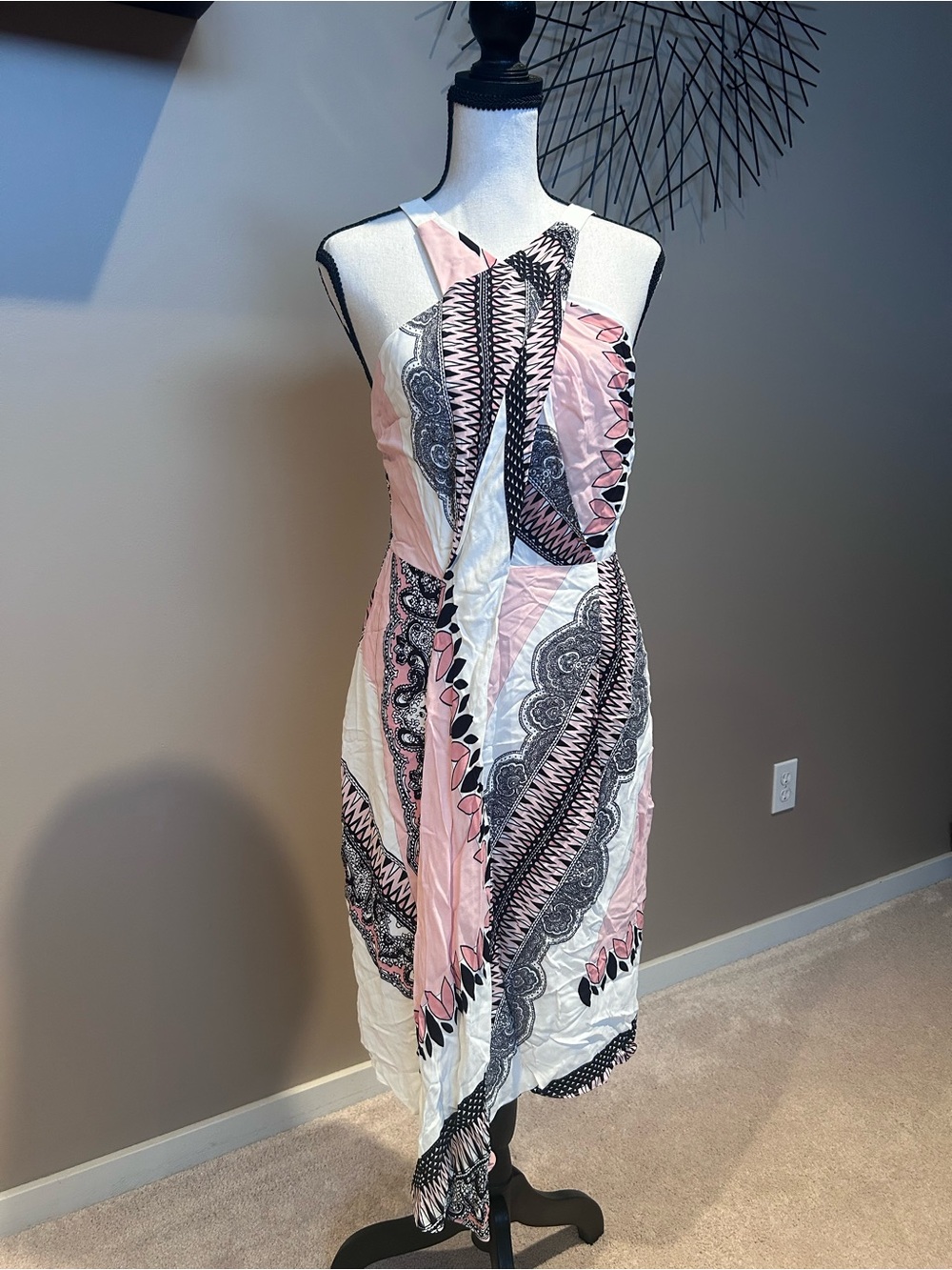 NWT REISS Hope Scarf-Print Wrap Dress Sz S